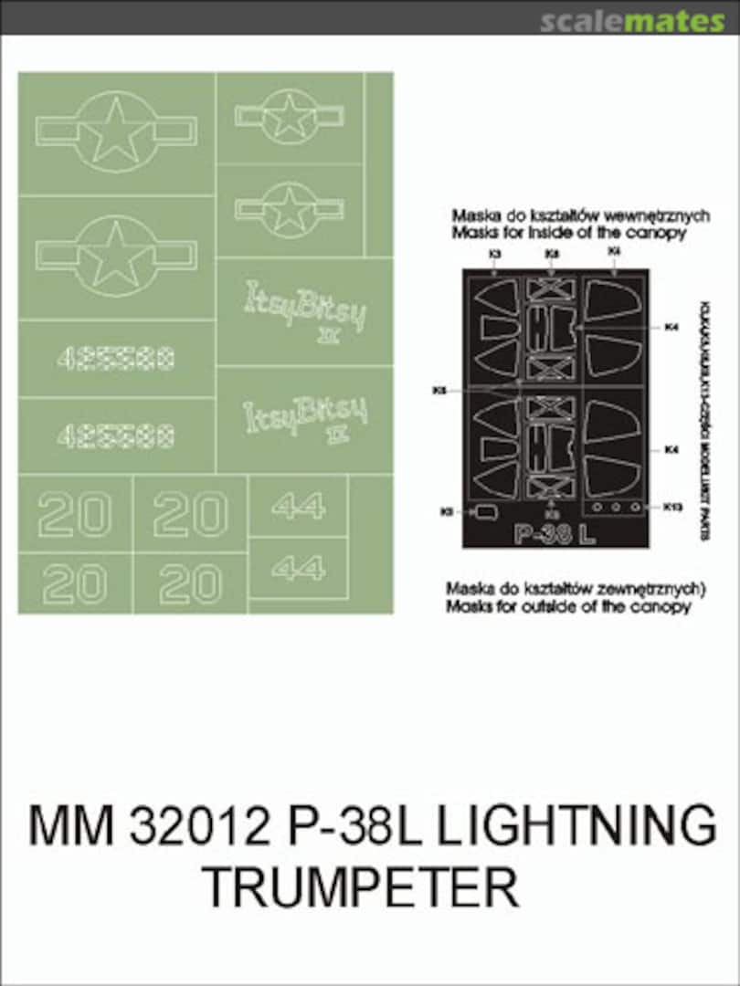 Boxart Lockheed P-38 L Lightning MM32012 Montex Boxart Lockheed P-38 L Lightning MM32012 Montex