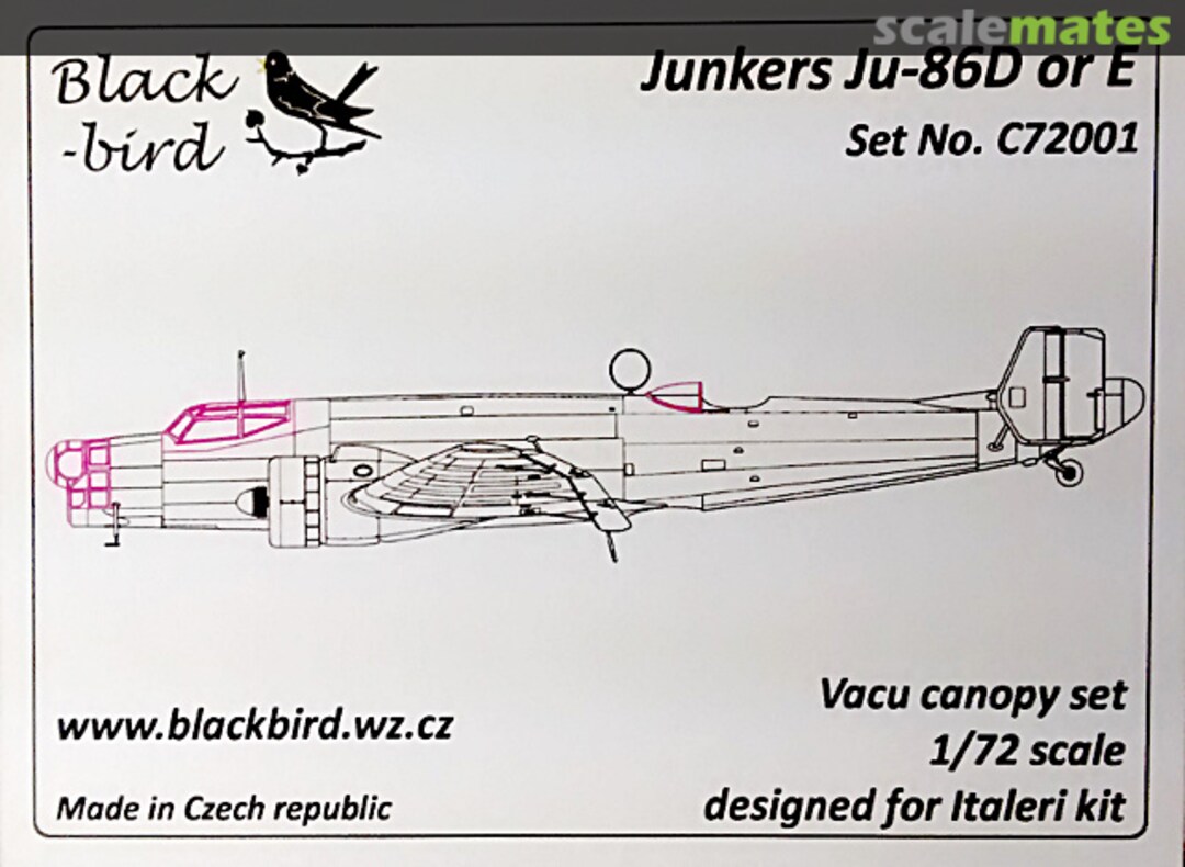 Boxart Junkers Ju-86D or E C72001 Blackbird Boxart Junkers Ju-86D or E C72001 Blackbird