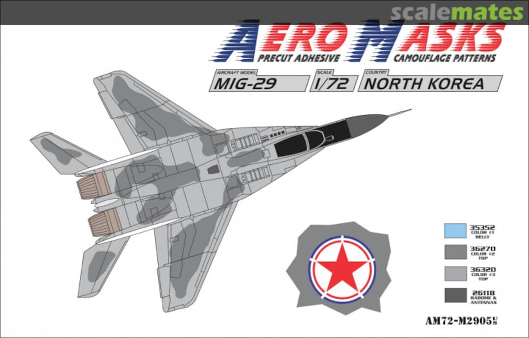 Boxart MiG-29 North Korea AM72-M2905 AeroMasks Boxart MiG-29 North Korea AM72-M2905 AeroMasks