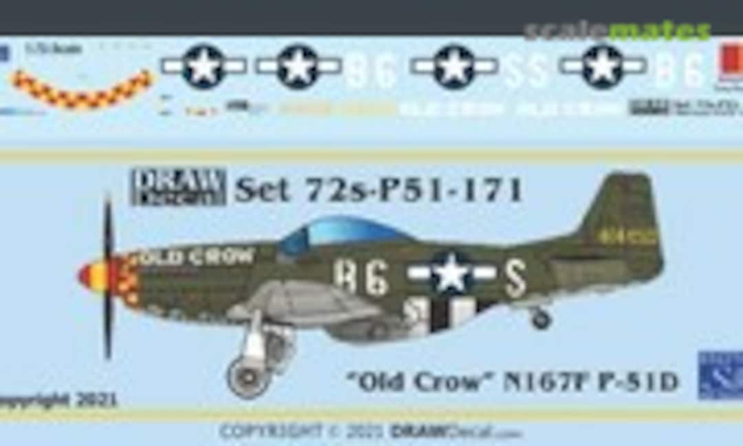 1:72 “Old Crow” N167F P-51D (Draw Decal 72-P51-171) 72-P51-171