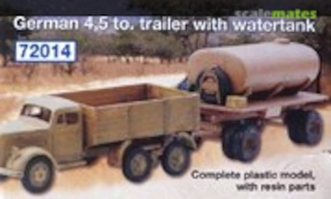 1:72 German 4,5to. Trailer with Watertank (Schatton Modellbau 72014)