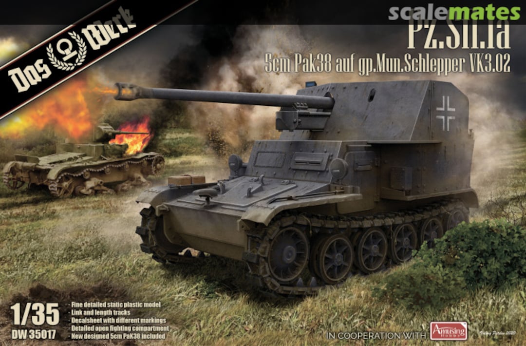 Boxart Pz.Sfl. Ia - 5cm Pak 38 auf gp. Mun Schlepper VK3.02 DW35017 Das Werk Boxart Pz.Sfl. Ia - 5cm Pak 38 auf gp. Mun Schlepper VK3.02 DW35017 Das Werk
