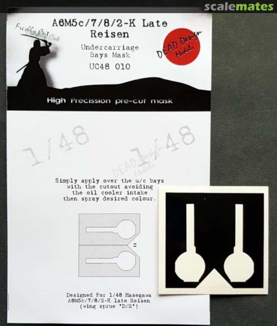 Boxart Mitsubishi A6M5c/7/8/2-K Late Reisen Undercarriage Bays mask UC48010 DEAD Design Models Boxart Mitsubishi A6M5c/7/8/2-K Late Reisen Undercarriage Bays mask UC48010 DEAD Design Models
