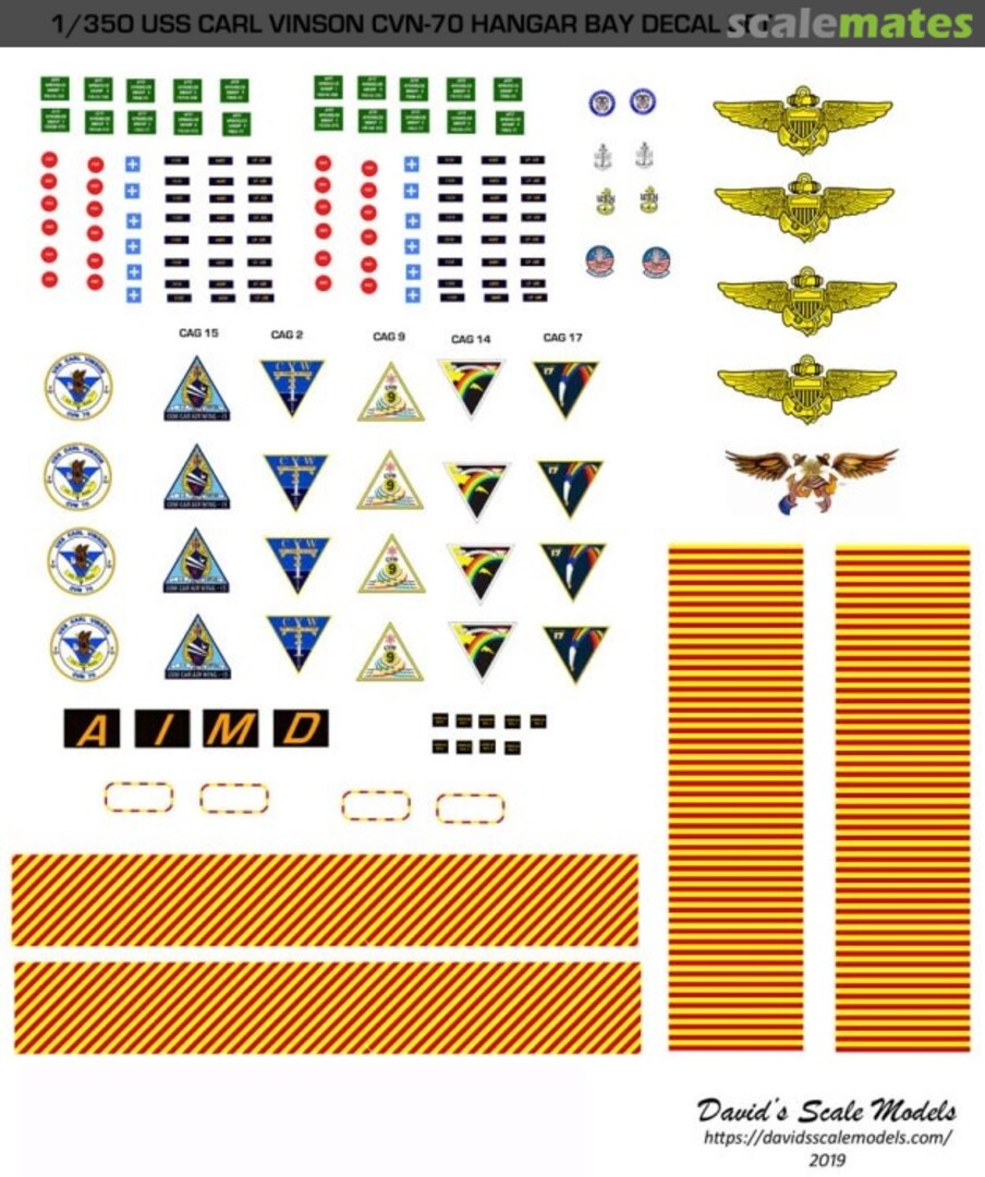 Boxart USS Carl Vinson CVN-70 Hangar Bay Decal Set CVN-70-HB-350 David's Scale Models Boxart USS Carl Vinson CVN-70 Hangar Bay Decal Set CVN-70-HB-350 David's Scale Models