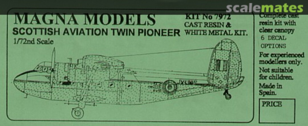 Boxart Scottish Aviation Twin Pioneer 7972 Magna Models