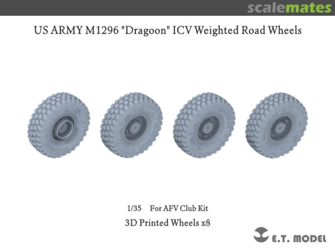 Boxart U.S.Army M1296 "Dragoon"ICV weighted road wheels P35-112 E.T. Model Boxart U.S.Army M1296 "Dragoon"ICV weighted road wheels P35-112 E.T. Model