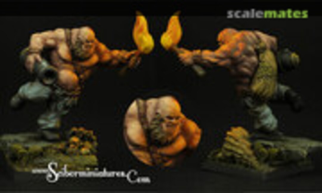 28mm Ogre Gunner #23 (Scibor Monsterous Miniatures OGSE0019) OGSE0019