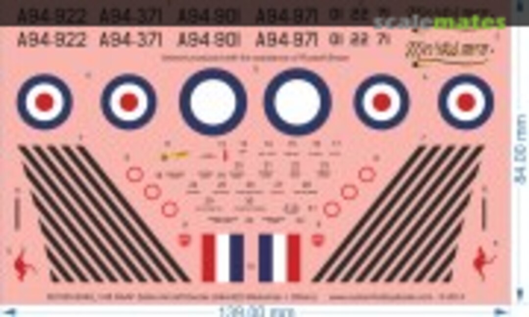 1:48 RAAF Sabre Aircraft Decals (A94-922 Marksman + Others) (Custom Hobby Decals 001055-S048) 001055-S048