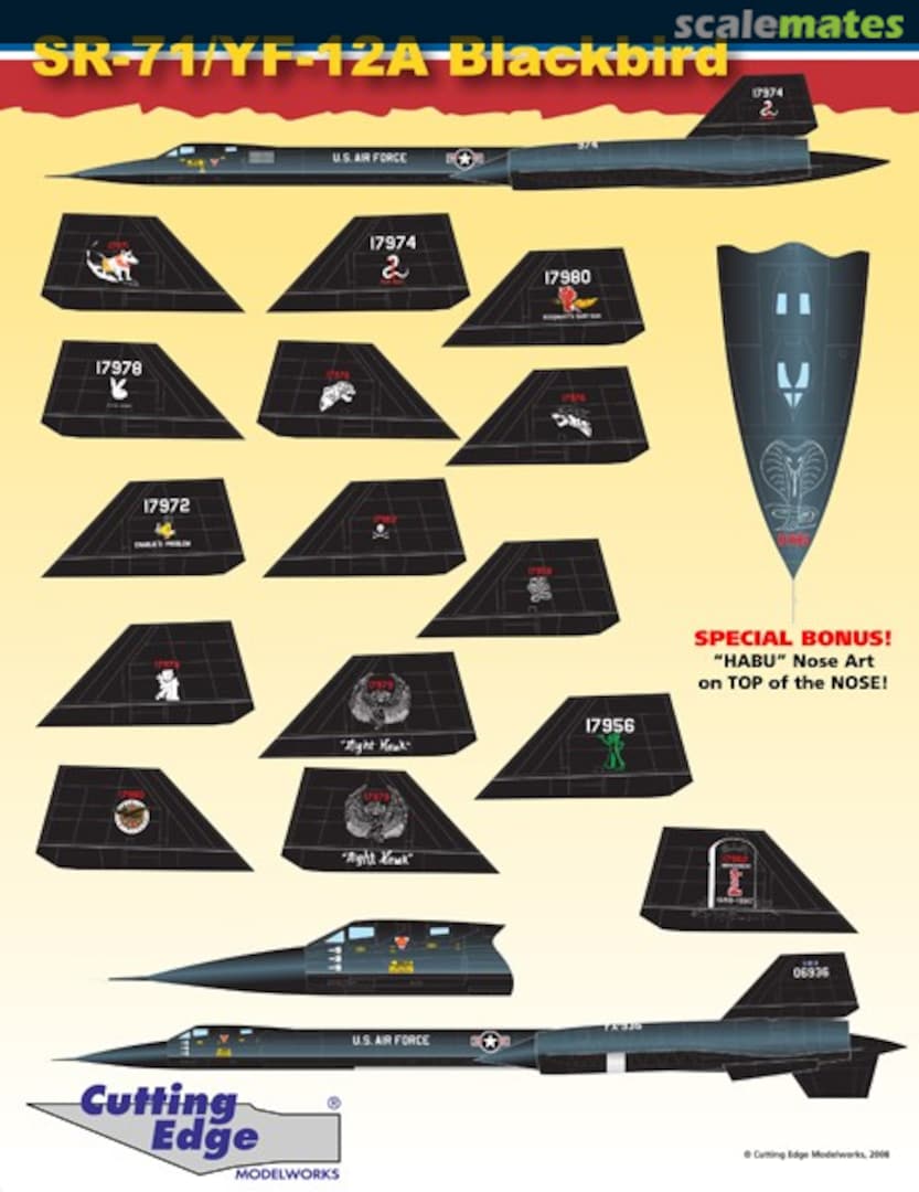 Boxart SR-71/YF-12A Blackbird CED72214 Cutting Edge Modelworks Boxart SR-71/YF-12A Blackbird CED72214 Cutting Edge Modelworks
