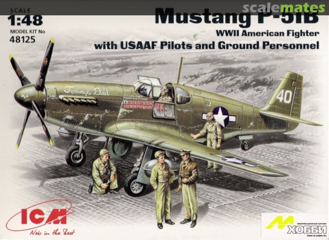 Boxart Mustang P-51B 48125 ICM Boxart Mustang P-51B 48125 ICM
