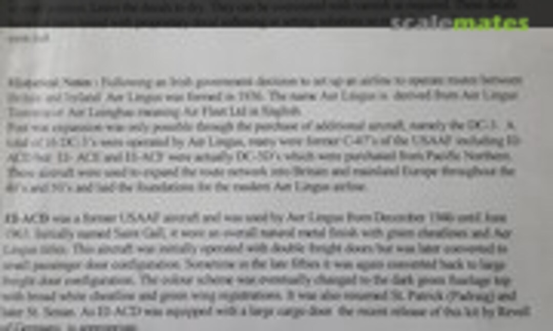 1:48 Aer Lingus DC-3/C-47 Dakota (Max Decals MAX4806) MAX4806