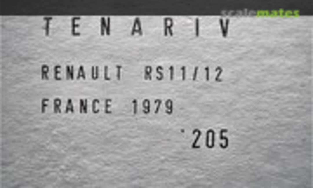 1:43 Renault RS11/12 F1 (Tenariv 205) 205