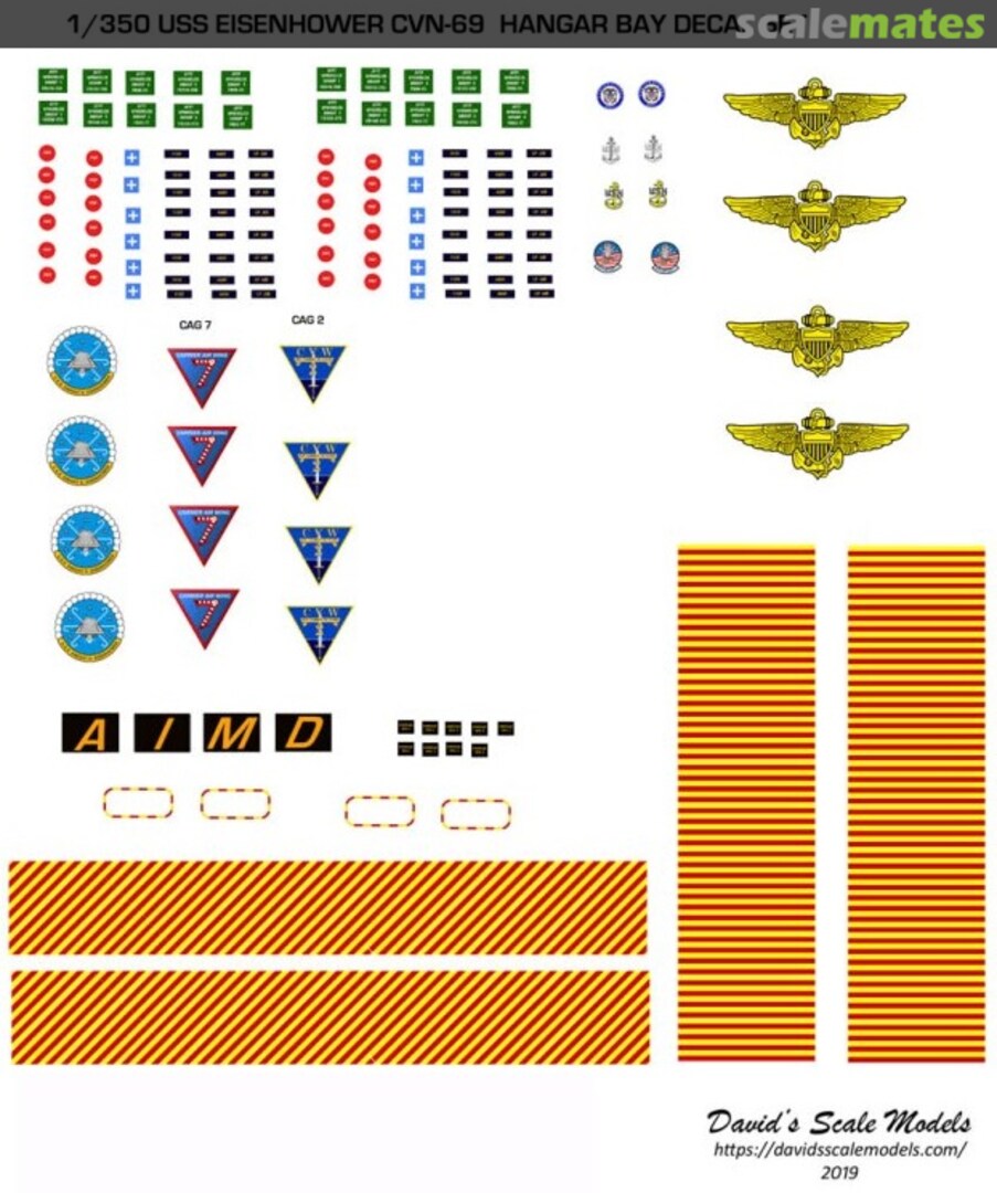 Boxart USS Eisenhower CVN-69 Hangar Bay Decal Set CVN-69-HB-350 David's Scale Models Boxart USS Eisenhower CVN-69 Hangar Bay Decal Set CVN-69-HB-350 David's Scale Models
