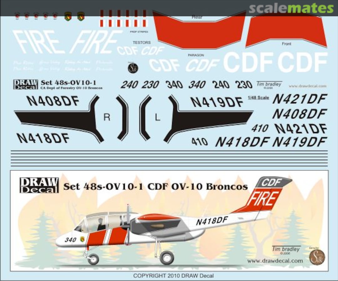 Boxart California Department of Forestry OV-10 Broncos 48-OV10-1 Draw Decal Boxart California Department of Forestry OV-10 Broncos 48-OV10-1 Draw Decal