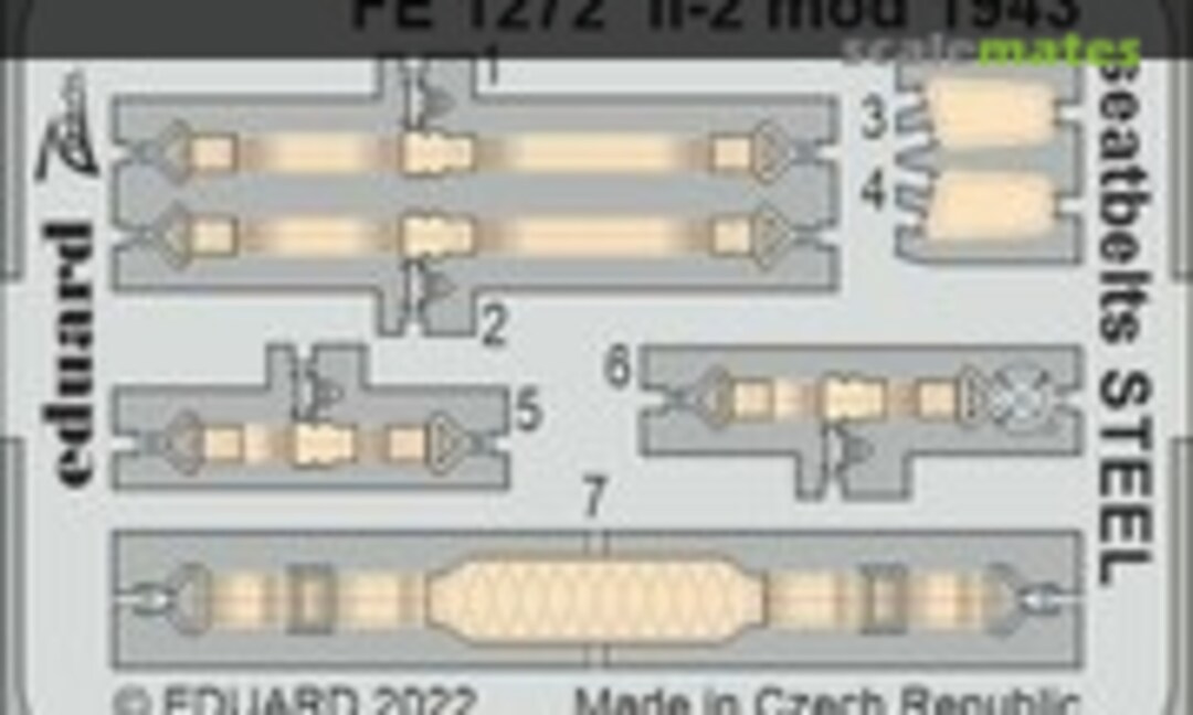1:48 Il-2 mod. 1943 seatbelts STEEL (Eduard FE1272) FE1272