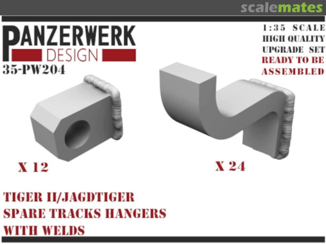 Boxart Tiger II/Jagdtiger spare track hangers 35PW-204 Panzerwerk design Boxart Tiger II/Jagdtiger spare track hangers 35PW-204 Panzerwerk design
