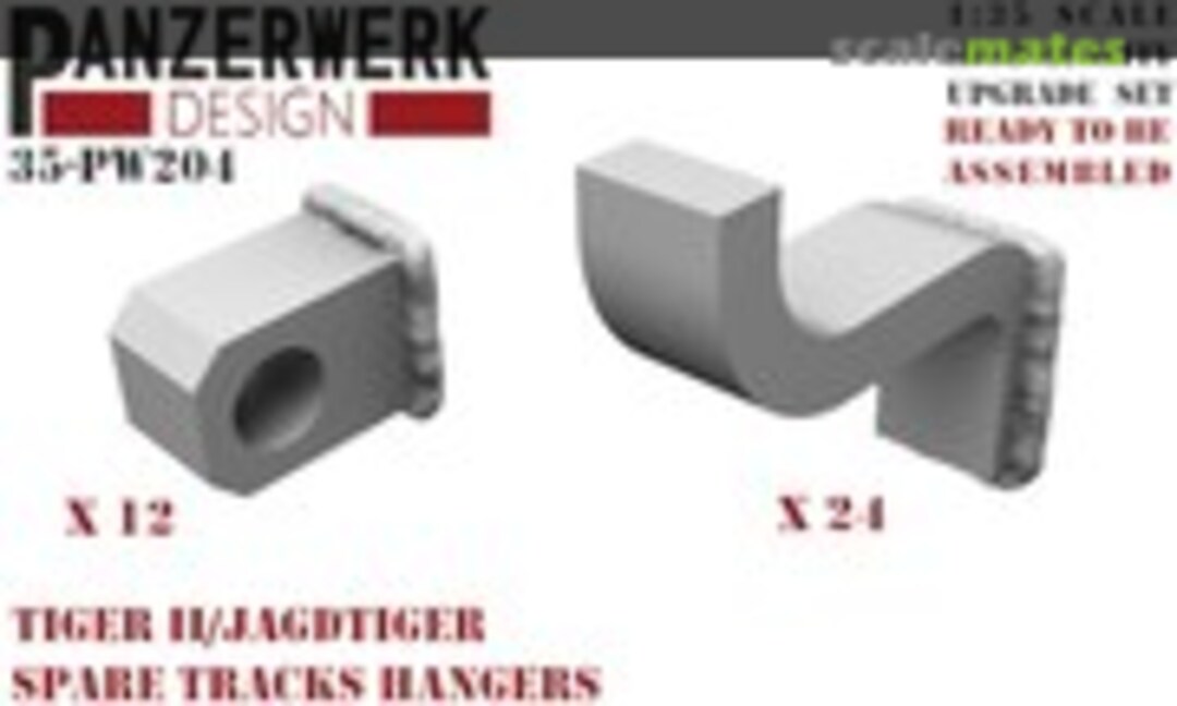 1:35 Tiger II/Jagdtiger spare track hangers (Panzerwerk design 35PW-204) 35PW-204