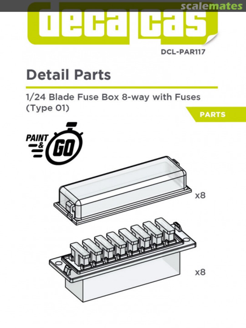 Boxart Blade Fuse Box 8 Ways with Fuses (Type 01) DCL-PAR117 Decalcas Boxart Blade Fuse Box 8 Ways with Fuses (Type 01) DCL-PAR117 Decalcas