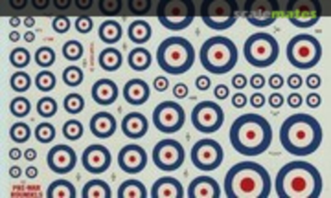 1:72 RAF: Pre-war Roundels - 17.5in - 80in (Modeldecal 107)