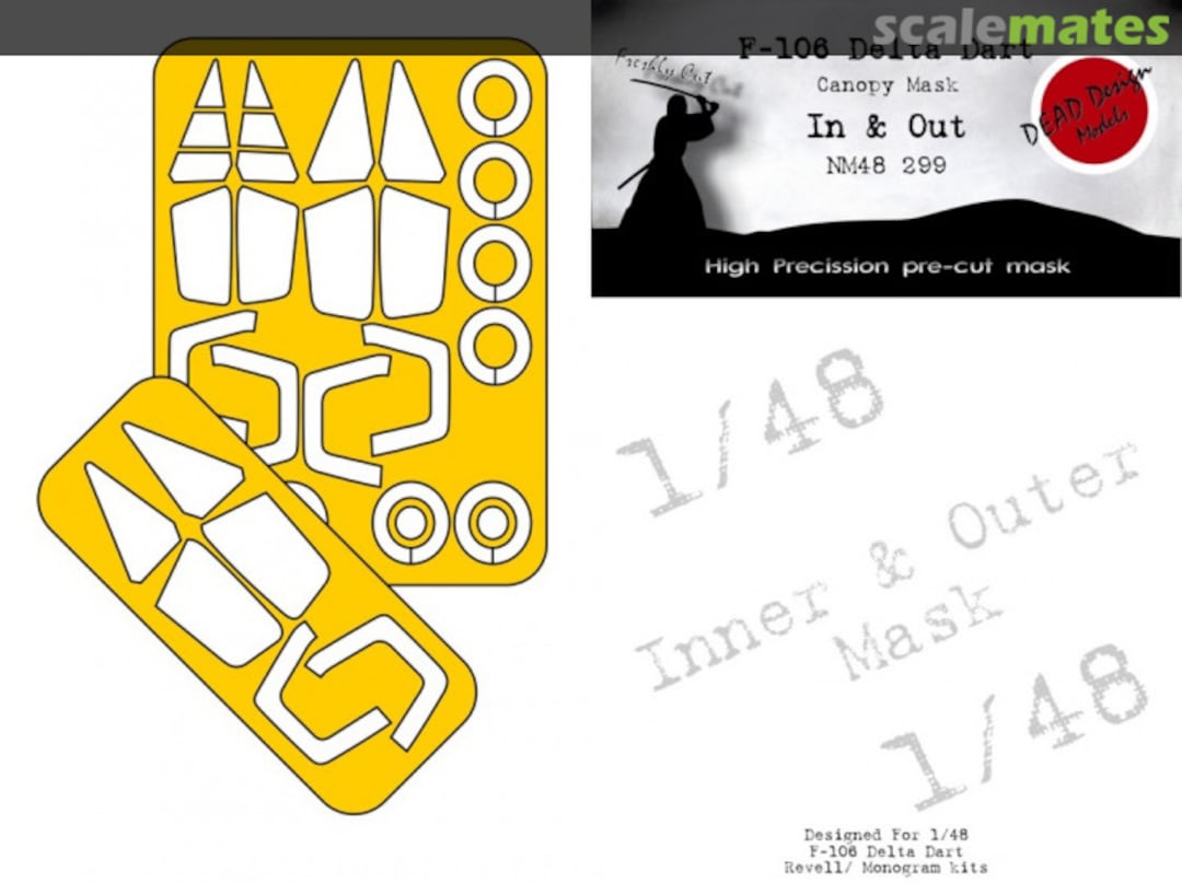 Boxart Convair F-106 A Delta Dart - Canopy Frame Paint Mask NM48299 DEAD Design Models