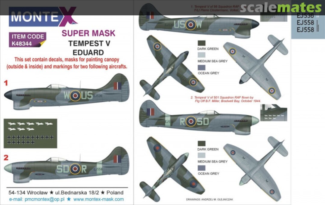 Boxart Hawker Tempest Mk.V K48344 Montex Boxart Hawker Tempest Mk.V K48344 Montex