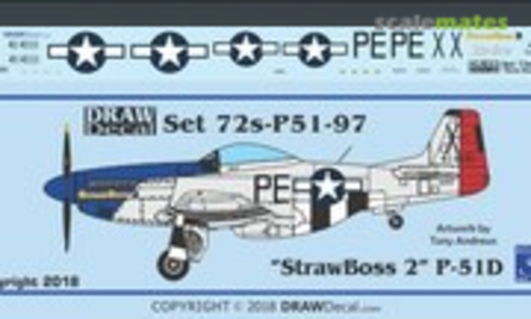 1:72 “StrawBoss 2” P-51D (Draw Decal 72-P51-97) 72-P51-97