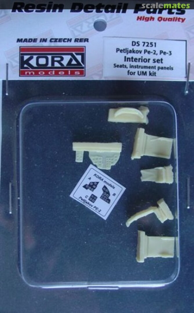 Boxart Petljakov Pe-2, Pe-3 Interior Set DS7251 Kora Models Boxart Petljakov Pe-2, Pe-3 Interior Set DS7251 Kora Models