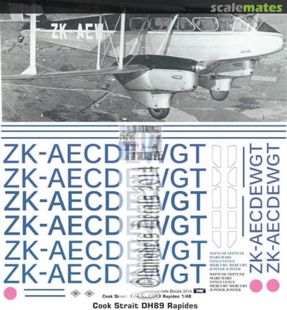 Boxart Cook Strait Airways Ltd. DH89 OMD0418 Oldmodels Decals Boxart Cook Strait Airways Ltd. DH89 OMD0418 Oldmodels Decals