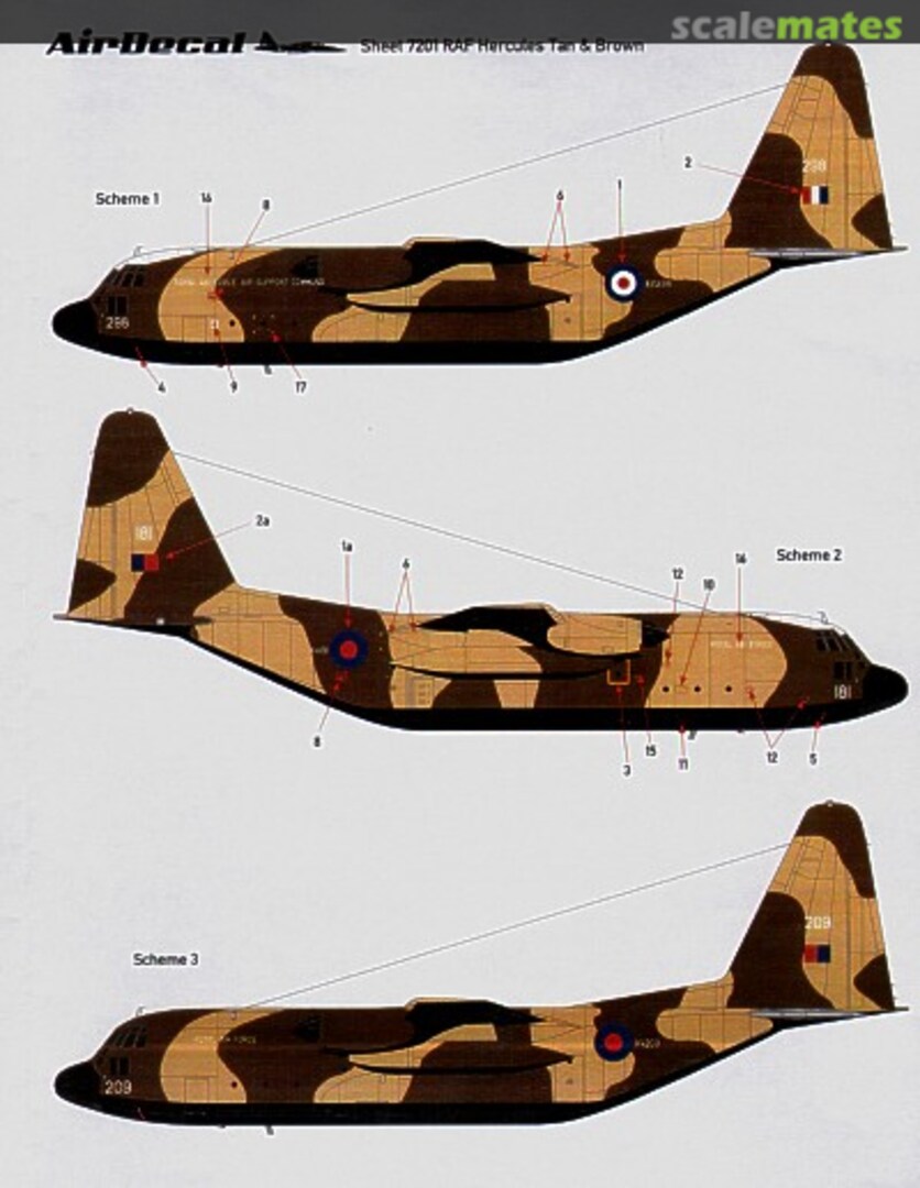 Boxart RAF Hercules in early Tan/Brown camouflage ADTS4401 AirDecal Boxart RAF Hercules in early Tan/Brown camouflage ADTS4401 AirDecal