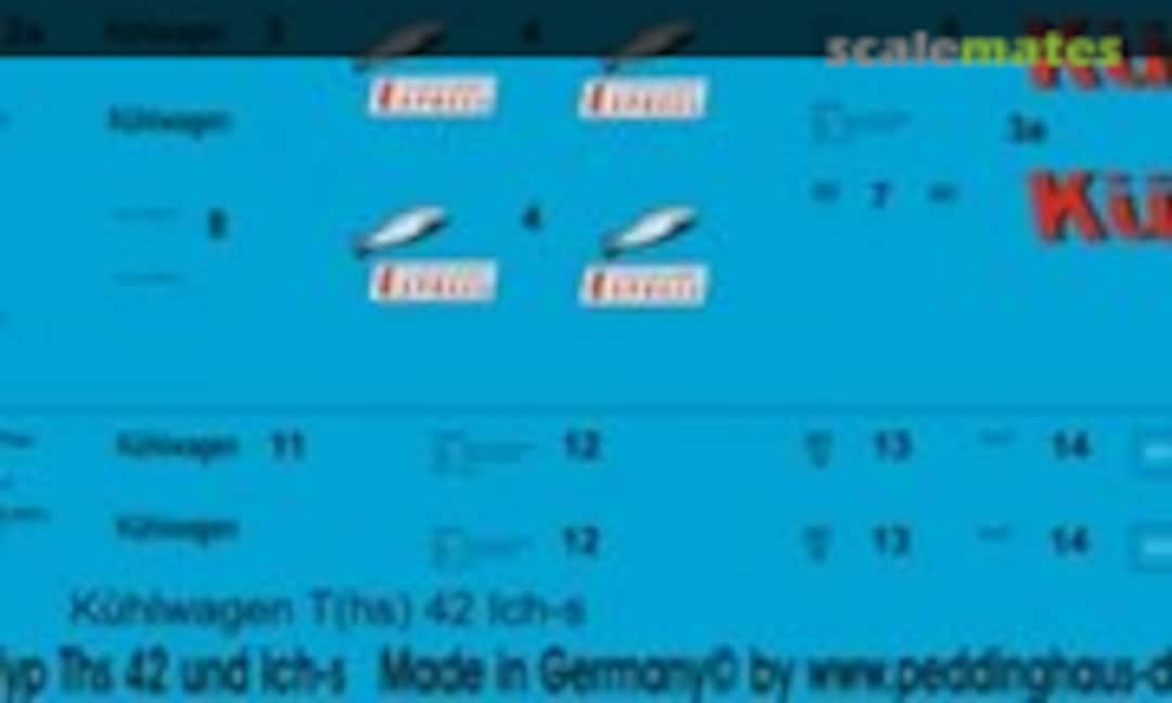 1:87 DB Kühlwagen Typ T(hs) 42 und T(hs) 42 Ich-s (Peddinghaus-Decals EP 2285) EP 2285