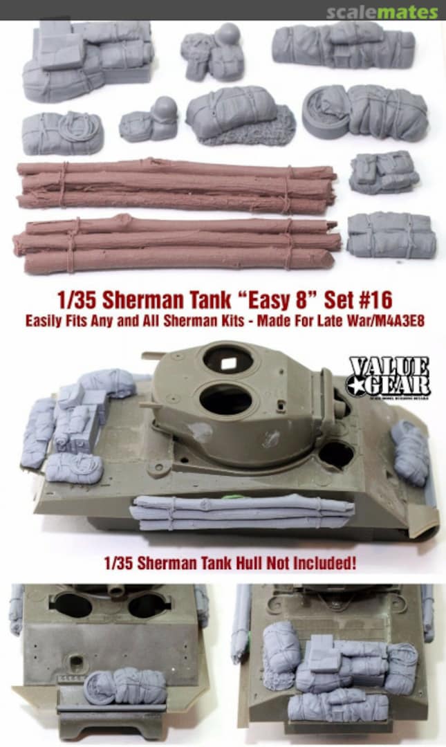 Boxart Sherman Engine Deck Stowage Set #16 'Easy 8' SH016 Value Gear Boxart Sherman Engine Deck Stowage Set #16 'Easy 8' SH016 Value Gear