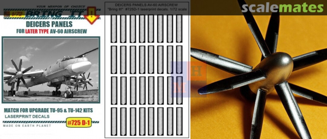 Boxart AV-60 (later type) airscrew deicers panels decals #725D-1 MLH/Bring It! Boxart AV-60 (later type) airscrew deicers panels decals #725D-1 MLH/Bring It!