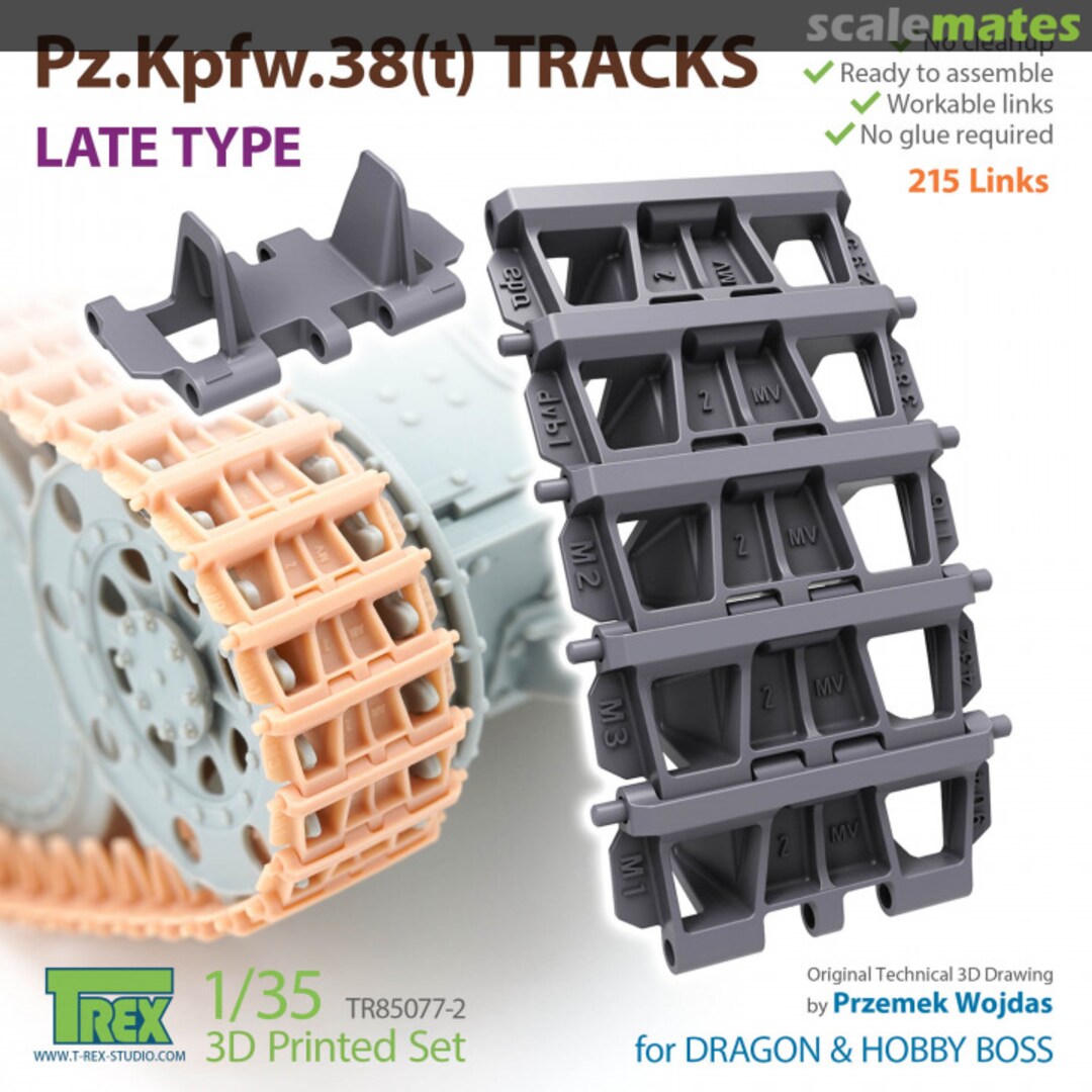 Boxart WWII German 38(t) Light Tank Late Model Track Type1 TR85077-2 T-Rex Studio Boxart WWII German 38(t) Light Tank Late Model Track Type1 TR85077-2 T-Rex Studio