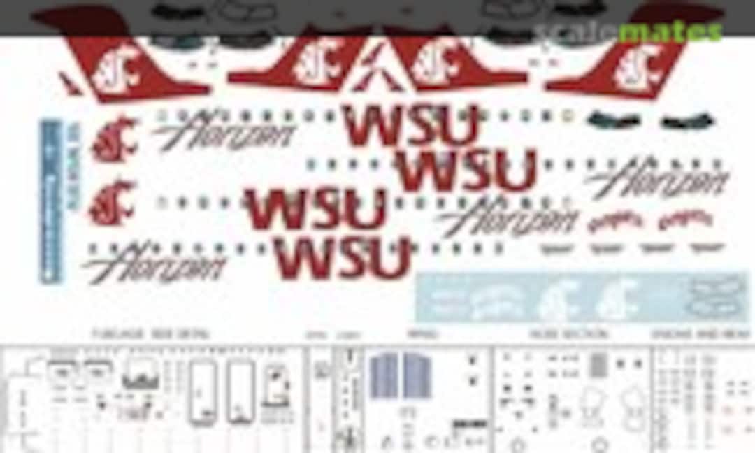 1:144 QX university WSU logojet (Nazca decals crj-700-3) crj-700-3