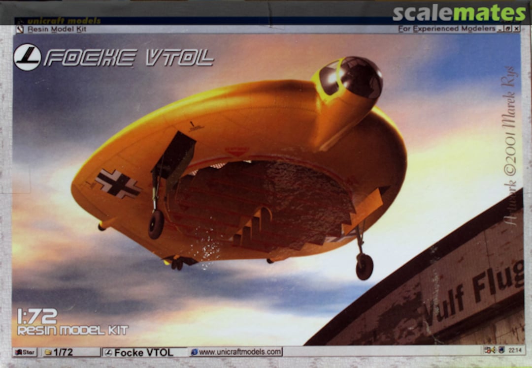 Boxart Focke VTOL Unicraft Models Boxart Focke VTOL Unicraft Models