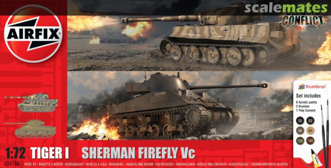 Boxart Tiger I vs Sherman Firefly Vc A50186 Airfix Boxart Tiger I vs Sherman Firefly Vc A50186 Airfix