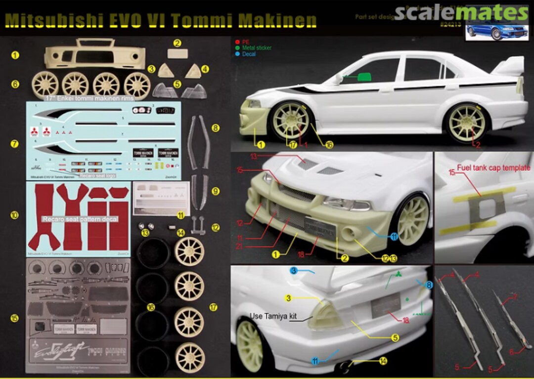 Boxart Mitsubishi EVO VI Tommi Makinen part set Z158 ZoomOn Boxart Mitsubishi EVO VI Tommi Makinen part set Z158 ZoomOn