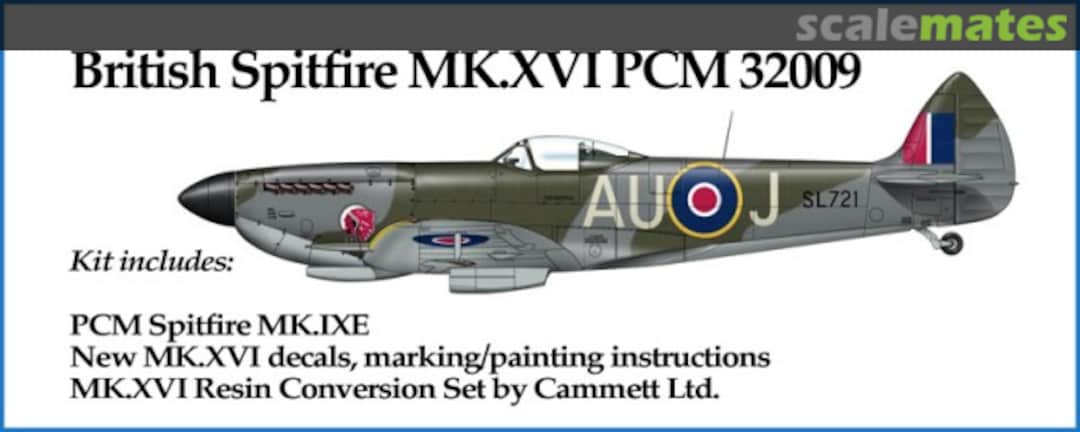 Boxart Supermarine Spitfire XVI 32009 Pacific Coast Models Boxart Supermarine Spitfire XVI 32009 Pacific Coast Models