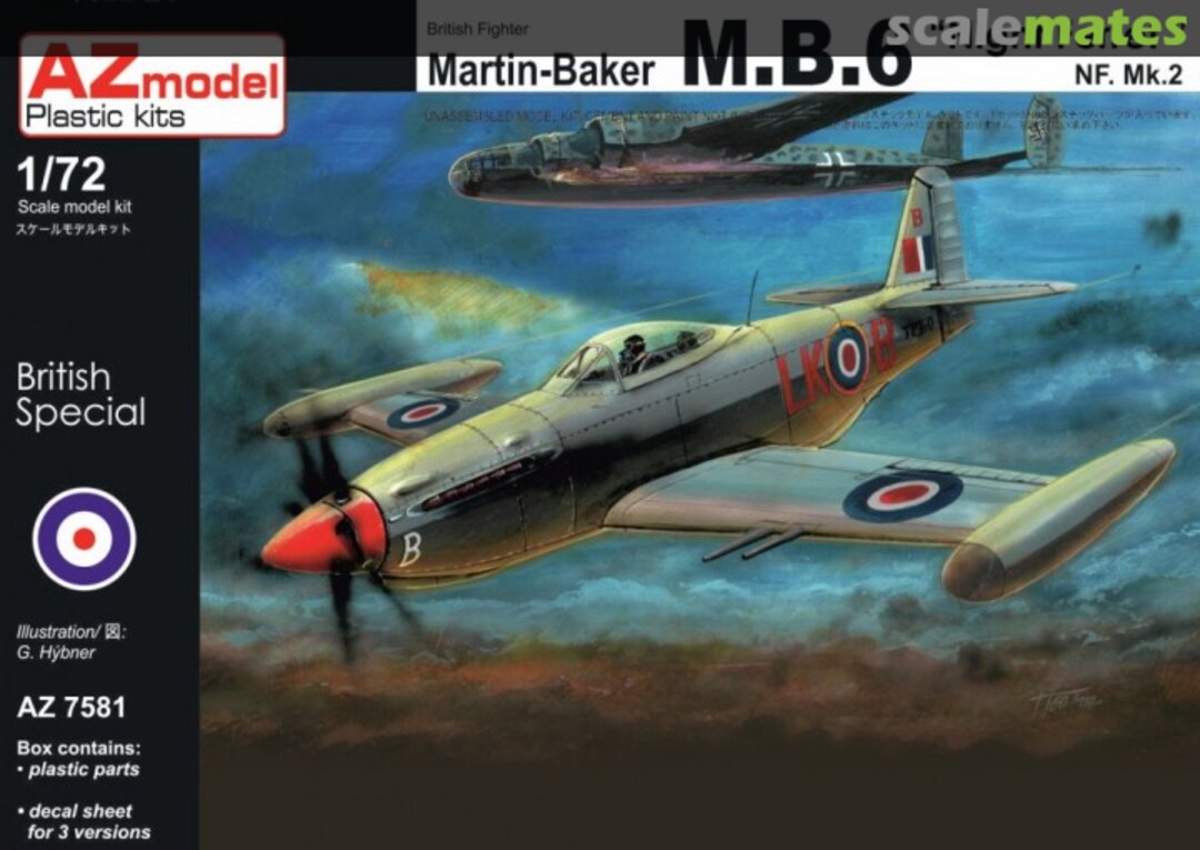 Boxart Martin-Baker M.B.6 AZ7581 AZmodel
