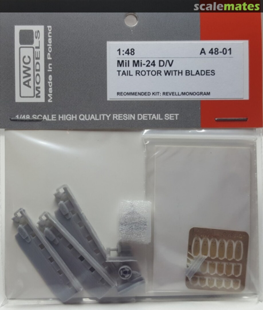 Boxart Mi-24 D/VTail rotor with blades A48-01 AWC Models Boxart Mi-24 D/VTail rotor with blades A48-01 AWC Models