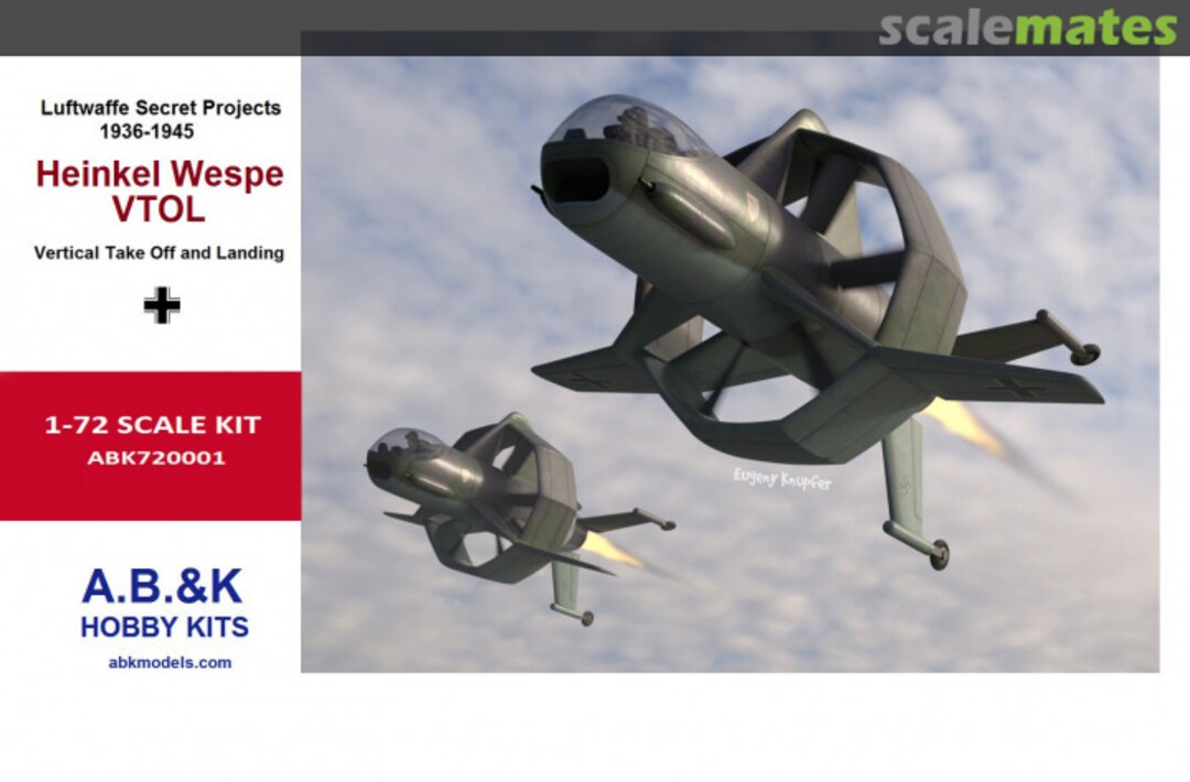 Boxart Heinkel Wespe VTOL ABK720001 A.B.&K Hobby Kits Boxart Heinkel Wespe VTOL ABK720001 A.B.&K Hobby Kits