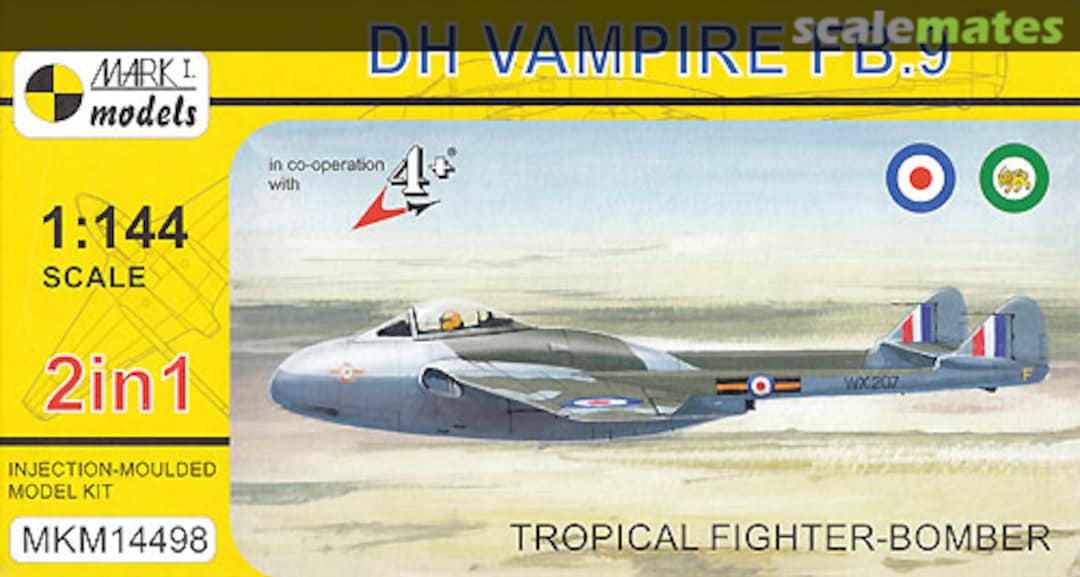 Boxart DH Vampire FB.9 MKM14498 Mark I Models Boxart DH Vampire FB.9 MKM14498 Mark I Models