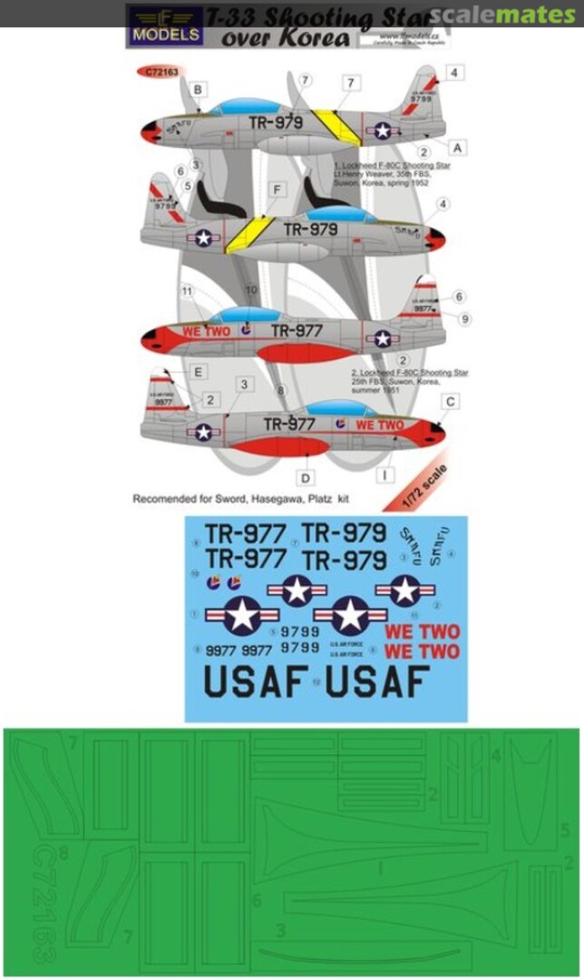 Boxart Lockheed T-33 Shooting Star over Korea (decal and mask included) C72163 LF Models Boxart Lockheed T-33 Shooting Star over Korea (decal and mask included) C72163 LF Models