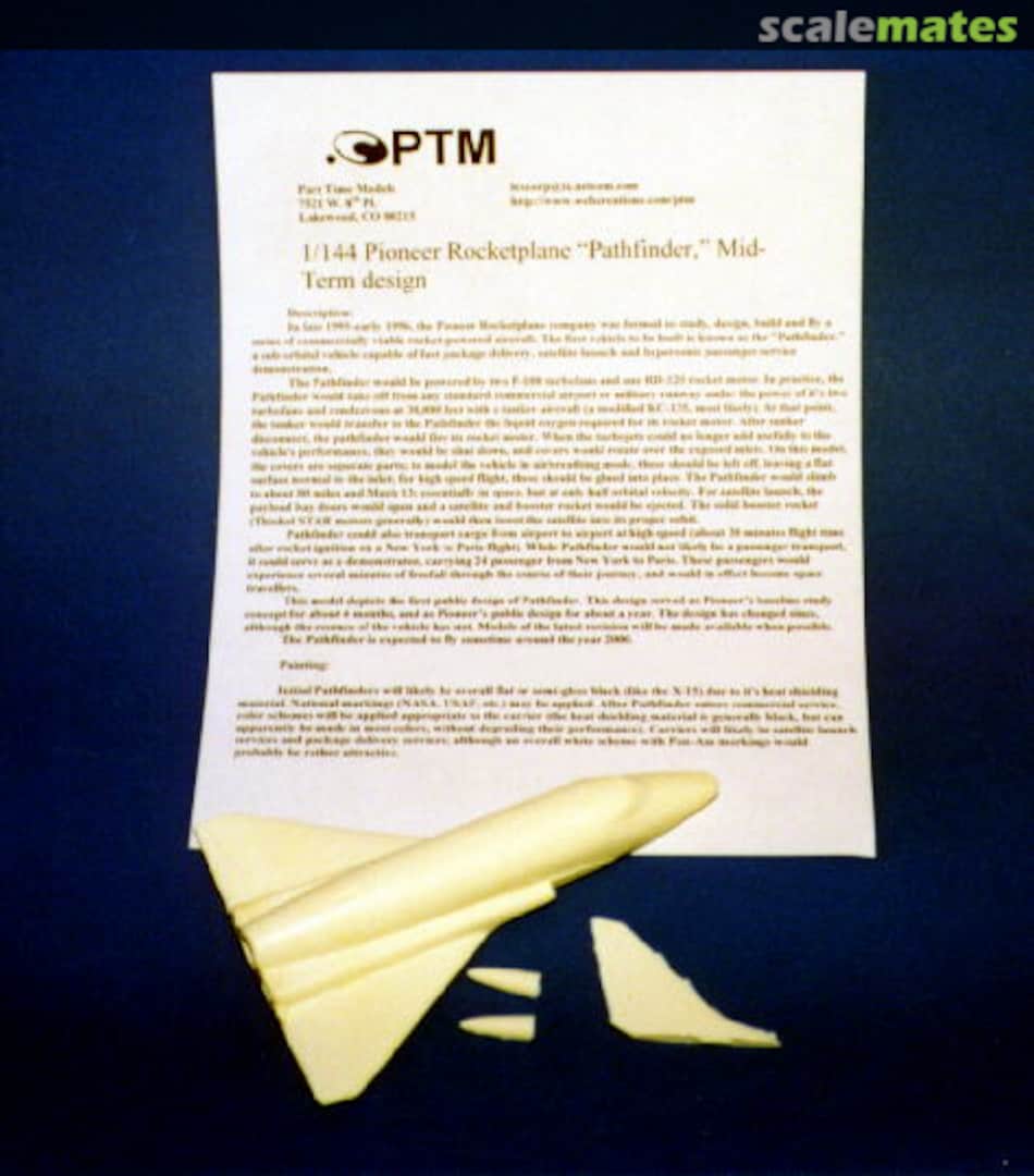 Boxart Pioneer Rocketplane "Pathfinder" Midterm design  Part Time Models