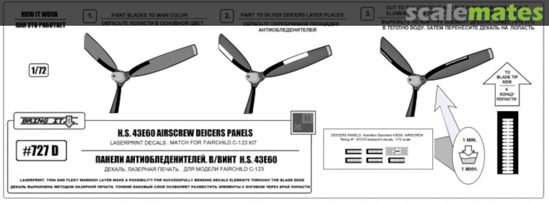 Contents Fairchild C-123 Provider - Hamilton Standard 43E60 airscrew deicers panels decals #727D MLH/Bring It!