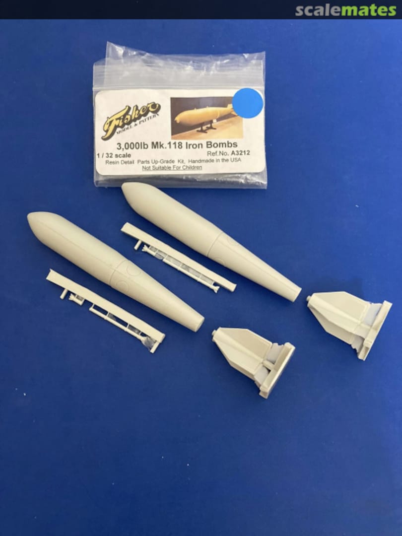 Boxart 3000lb Mk.118 Iron Bombs A3212 Fisher Model & Pattern Boxart 3000lb Mk.118 Iron Bombs A3212 Fisher Model & Pattern