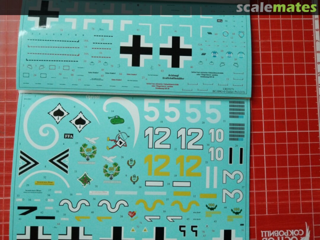 Contents Bf.109G-6 Gustav Pt.I with stencils UR35271 UpRise Decal Contents Bf.109G-6 Gustav Pt.I with stencils UR35271 UpRise Decal