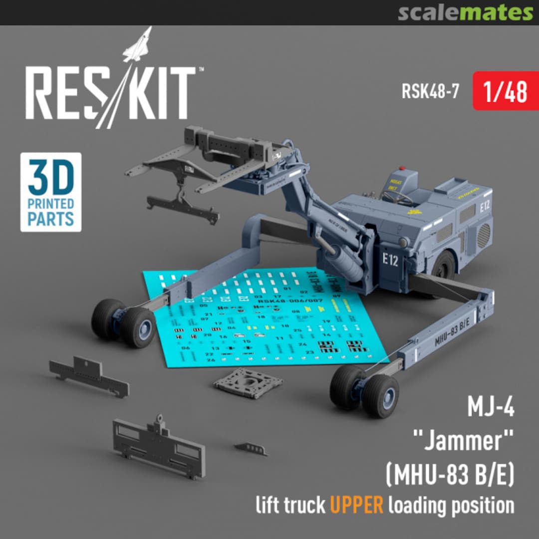 Boxart MJ-4 "Jammer" (MHU-83 B/E) Early lift truck UPPER loading position RSK48-0007 ResKit Boxart MJ-4 "Jammer" (MHU-83 B/E) Early lift truck UPPER loading position RSK48-0007 ResKit