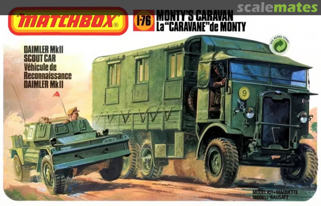 Boxart Monty's Caravan & Daimler MkII Scout Car 40175 Matchbox