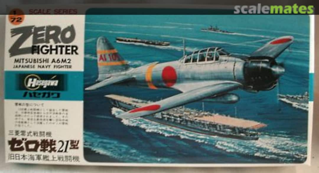 Boxart Zero Fighter Mitsubishi A6M2 Type 21 A003:250 Hasegawa